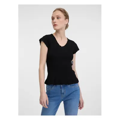 Orsay Women's Black T-Shirt with Short Sleeves - Women