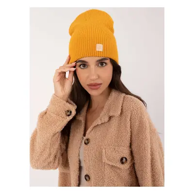 Dark yellow knitted hat RUE PARIS