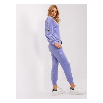 Light purple velour set with trousers