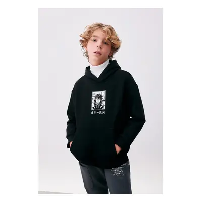 DEFACTO Boys Oversize Fit Hooded Thick Sweatshirt