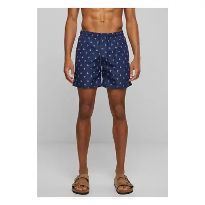 Patterned swimsuit shorts anchor/navy