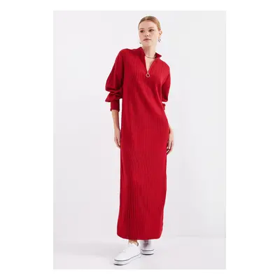 Bigdart Full-length Knitwear Dress - Red