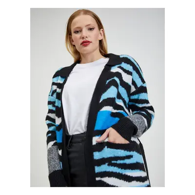 Orsay Blue-Black Women's Patterned Cardigan - Women