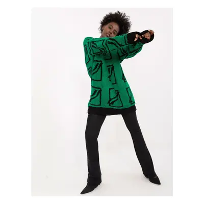 Green women's oversize sweater