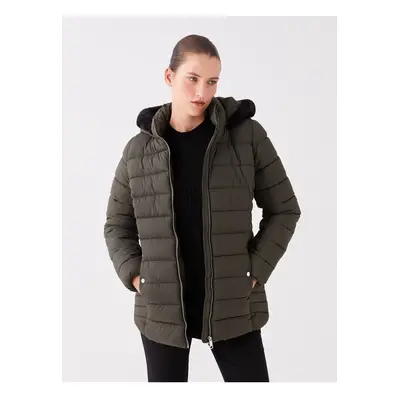 LC Waikiki Women's Hooded Plain Puffer Coat