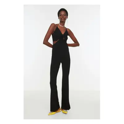 Trendyol Black Cut Out Detailed Jumpsuit