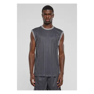 Men's Striped Mesh tank top white/black