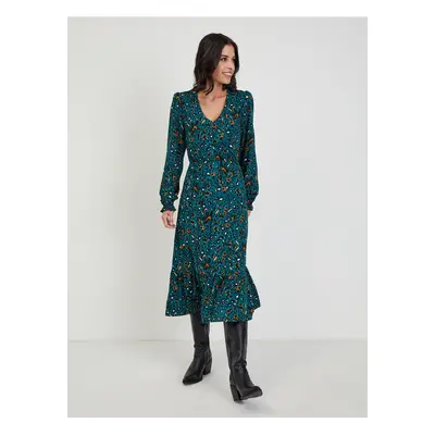 Dark green women's patterned midishats ORSAY - Ladies