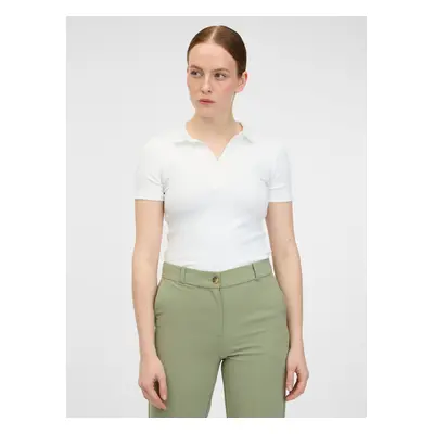 Orsay White Women's Knitted Polo Shirt - Women