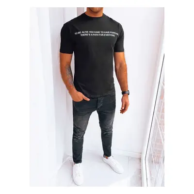 Men's T-shirt with black print Dstreet