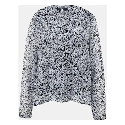 Blue floral pleated blouse VILA Moltan - Ladies