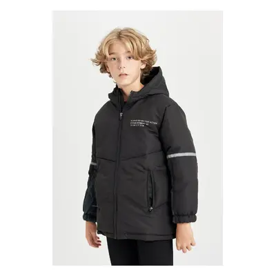 DEFACTO Boy's Water Repellent Hooded Raincoat