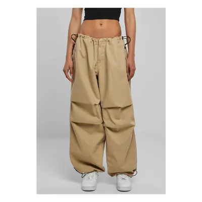 Women's cotton parachute trousers wetsand