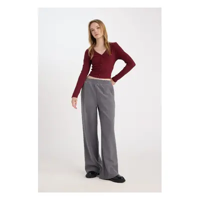 DEFACTO Wide Leg Wide Leg Pocket Laced Long Length Sweatpants