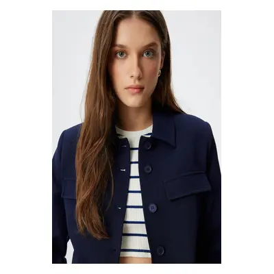 Koton Navy Blue Women's Jacket