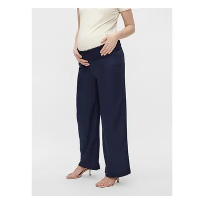 Dark blue wide maternity pants Mama.licious Videl - Women