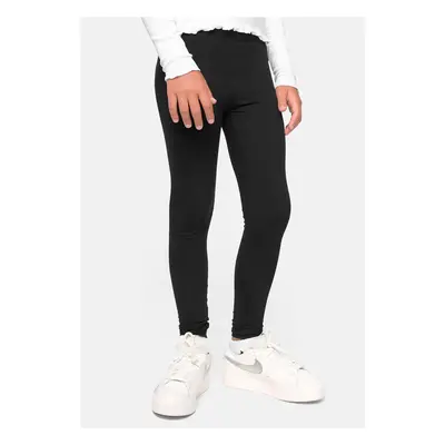 Girls' jersey leggings 2-pack black/black