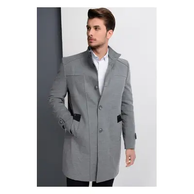 PLT8380 DEWBERRY MEN'S COAT-STRAIGHT GREY