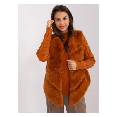 Light brown fur vest with lining