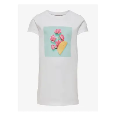 White girls' T-shirt ONLY Hazel - Girls