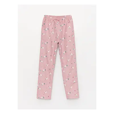 LC Waikiki Girls' Elastic Waist Patterned Fleece Lined Trousers