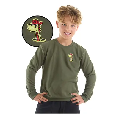 Denokids Dino Boys Khaki Sweatshirt