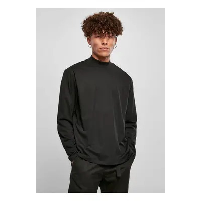 Heavy Boxes Mock Neck Long Sleeve Neck Black