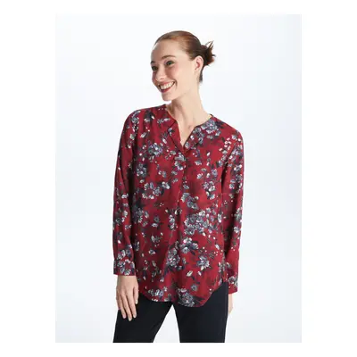 LC Waikiki Wacky Collar Floral Long Sleeve Women's Blouse