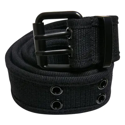 Canvas belt with double thorn buckle black