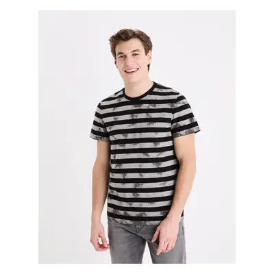 Celio Striped T-shirt Geudi - Men's