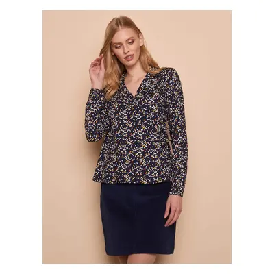 Dark blue patterned blouse Tranquillo - Women