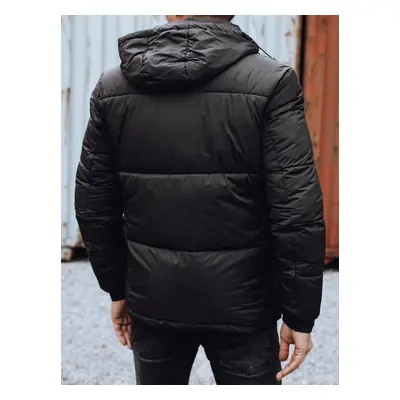 Men's winter jacket with detachable hood black Dstreet