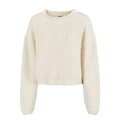 Women's wide oversize sweater whitesand