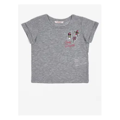 Grey girly brindle T-shirt CAMAIEU - Girls