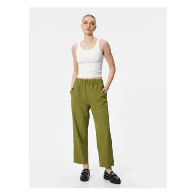 Koton Parachute Trousers with Elastic Waist Pocket Detail