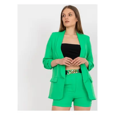 Elegant green women's set with shorts