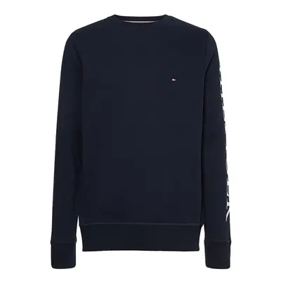 Tommy Hilfiger Sweatshirt - HILFIGER LOGO ON SLEEVE CREWNECK blue