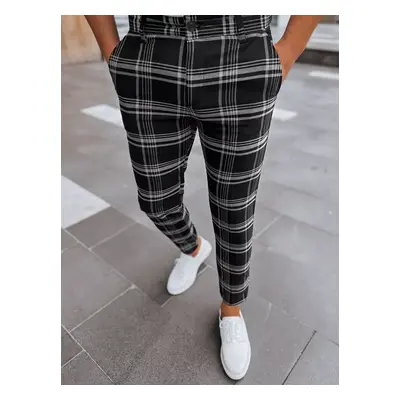 Men's Black Plaid Dstreet Chinos