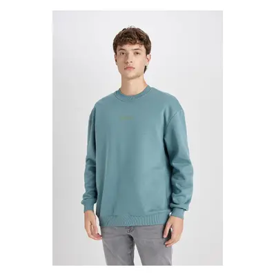 DEFACTO Boxy Fit Crew Neck Printed Sweatshirt