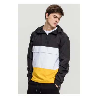 Color Block Pull Over Blk/chromeyellow/wht Jacket