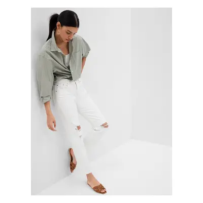 GAP Jeans white straight high rise - Women