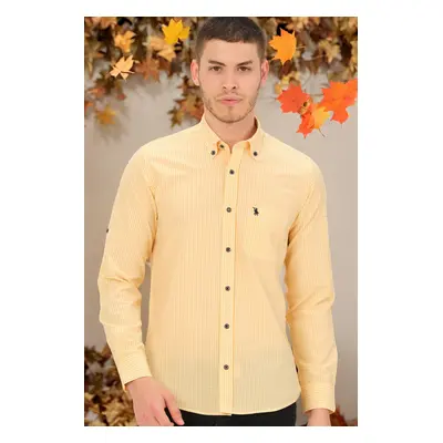 G771 DEWBERRY MEN'S SHIRT-PLAIN YELLOW