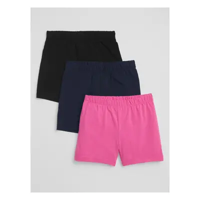 GAP Colorful Girls' Children's Shorts Cartwheel Shorts in Stretch Jersey, 3pcs