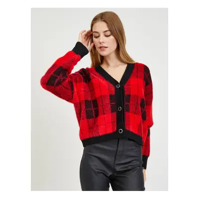 Black-Red Checkered Cardigan ORSAY - Ladies