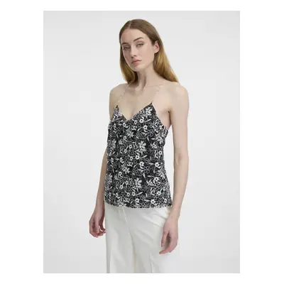 Black women's patterned tank top ORSAY