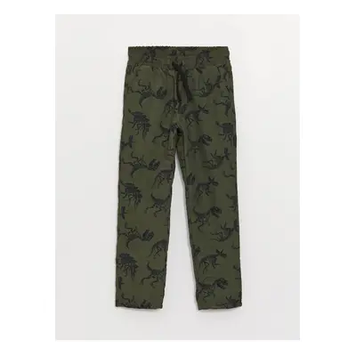 LC Waikiki Elastic Waist Printed Fleece Lined Boy's Trousers