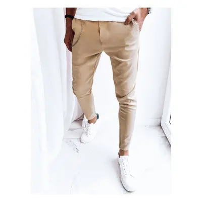 Men's Light Beige Casual Trousers Dstreet