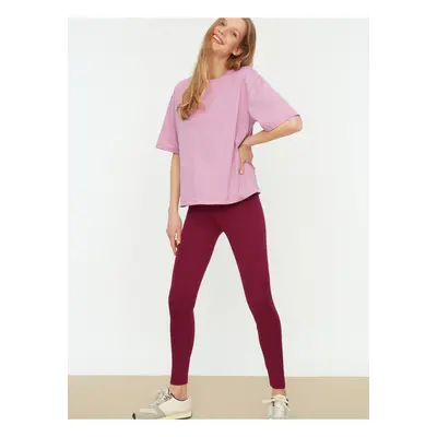 Burgundy Leggings Trendyol - Women