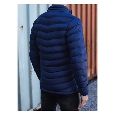 Men's transitional quilted jacket dark blue TX4934