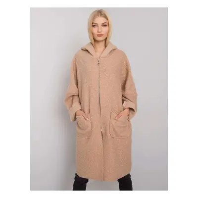 OCH BELLA Women's beige coat with pockets